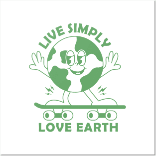 Live Simply Love earth Posters and Art